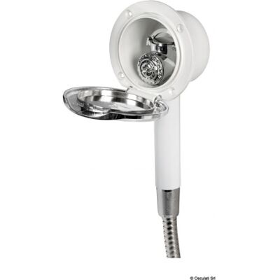 Osculati Box doccia Classic EVO a parete con doccia a pulsante Mizar Doccia Classic Evo Inox tubo PVC 2,5 m Osculati Box doccia Classic EVO a parete con doccia a pulsante Mizar Doccia Classic Evo Inox tubo PVC 2,5 m