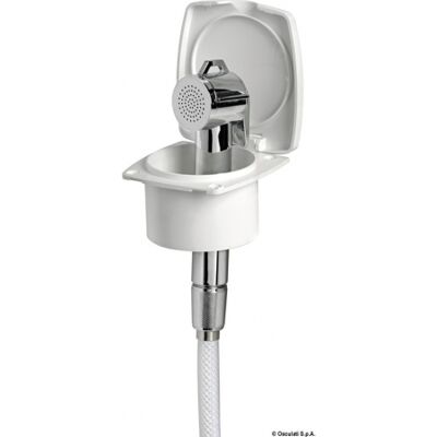 Osculati Box doccia New Edge con doccia Niagara Box doccia New Edge bianco tubo inox 4 m Osculati Box doccia New Edge con doccia Niagara Box doccia New Edge bianco tubo inox 4 m