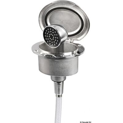 Osculati Box doccia Elissa con doccia Keji Box Elissa inox con doccia Keji tubo Inox 4 m Osculati Box doccia Elissa con doccia Keji Box Elissa inox con doccia Keji tubo Inox 4 m