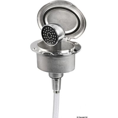 Osculati Box doccia Elissa con doccia Keji II Continuum Flow Box Elissa inox con doccia tubo Nylon 4 m Osculati Box doccia Elissa con doccia Keji II Continuum Flow Box Elissa inox con doccia tubo Nylon 4 m
