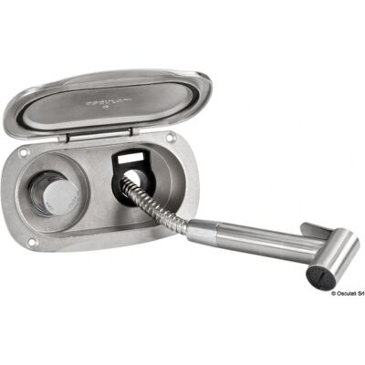 Osculati Box doccia Elissa con miscelatore e doccia Tiger Box doccia Elissa inox-doccia Tiger tubo inox 2,5m Osculati Box doccia Elissa con miscelatore e doccia Tiger Box doccia Elissa inox-doccia Tiger tubo inox 2,5m