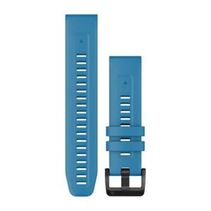 Garmin Cinturino in silicone per Quatix 22 mm. Cirrus Blue con componenti in acciaio inox nero