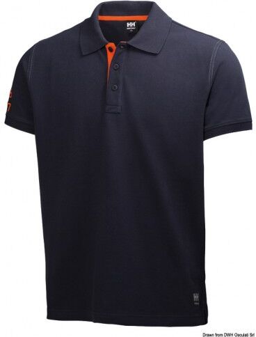 Helly Hansen Polo Oxfort blu manica corta in cotone 3XL