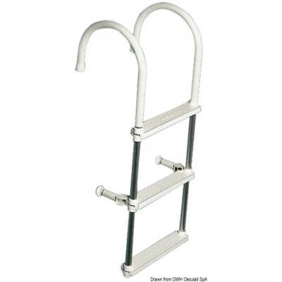 Osculati Scaletta Scaletta lega leggera 4 gradini Osculati Scaletta Scaletta lega leggera 4 gradini