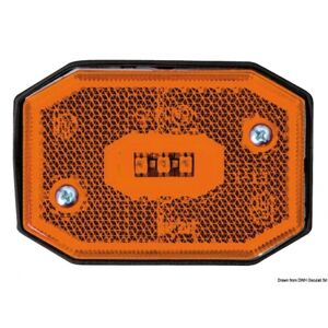 Osculati Fanale di posizione laterale a LED arancione 12/24 V