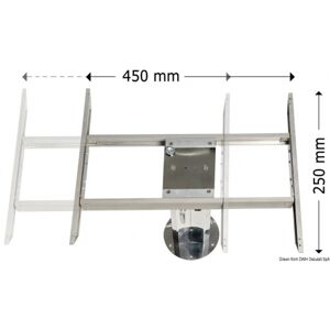 Osculati Traslatore bidirezionale per gambe tavolo Piastra per traslatore 200 x 160 mm