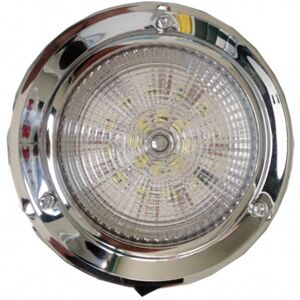 Plafoniera in acciaio inox con 20 LED bianchi e interruttore 140