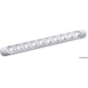 Osculati Plafoniera a LED da appoggio stagne a base piana Plafoniera lineare in finitura inox AISI 316