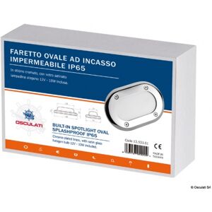 Osculati Plafoniera LED da incasso Plafoniera Led incasso ottone cromato 12V 20W