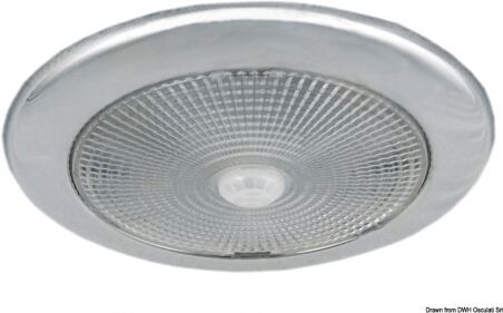 Osculati Plafoniera LED senza incasso day/night in acciaio Plafoniera LED 5+4 luce rossa