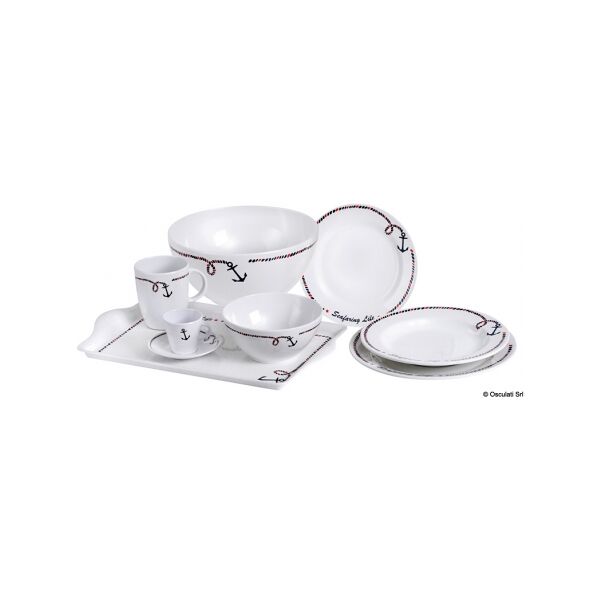 osculati serie vasellame ancor line set 6 scodelle colazione antiscivolo Ø 15 cm