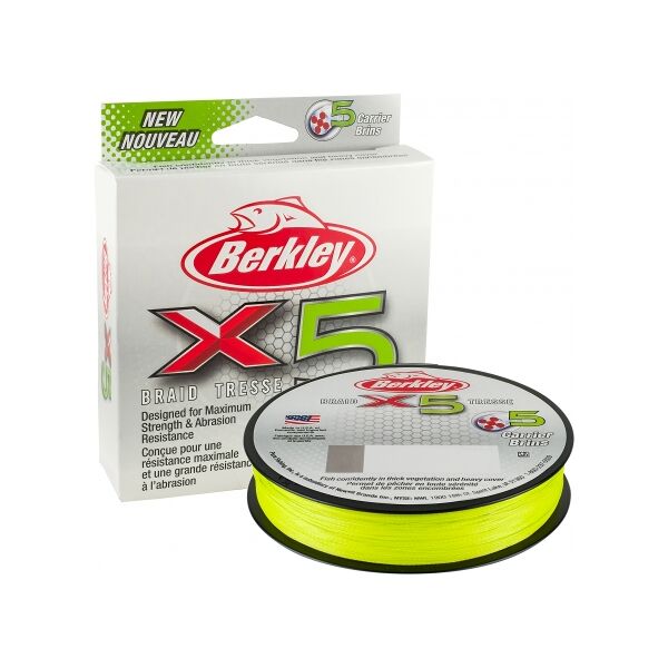 berkley x5 braid 0.08mm trecciato da 300m flgrn