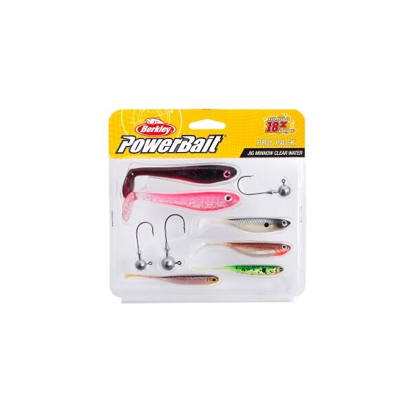 berkley powerbait pro pack jig minnow clear water kit artificiali 7 pezzi mix