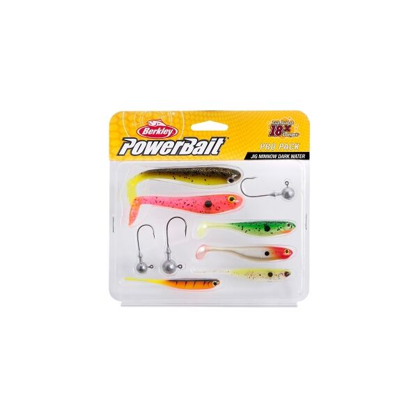 berkley powerbait pro pack jig minnow dark water kit artificiali 7 pezzi mix