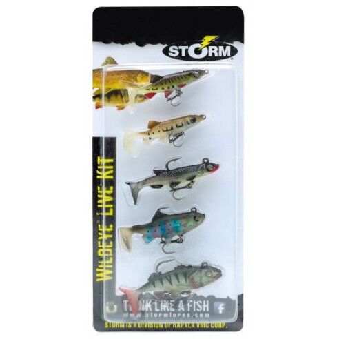 storm wild eye kit esca artificiale da pesca 5 pz. multicolore