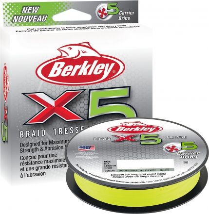 Berkley X5 Braid 0.08MM trecciato da 150M FLGRN