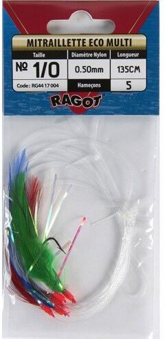 Ragot Mitraillette Eco 1350 mm. esca artificiale da pesca Multicolore