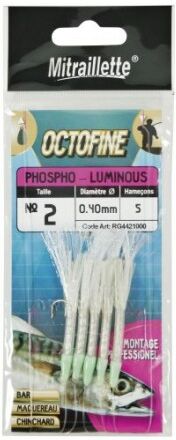 Ragot Octofine 40 mm. esca artificiale da pesca Fosforescente