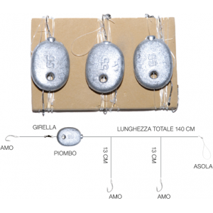 Sele Montature da fondo N.8 sughero e lenza da 14m. con piombo 15gr. Sele Montature da fondo N.8 sughero e lenza da 14m. con piombo 15gr.