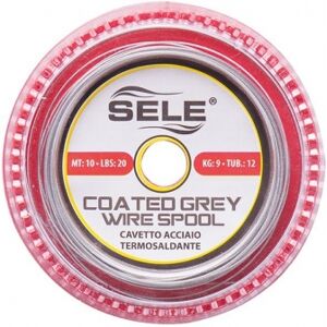 Sele Cavetto in acciaio 12 LBs bobina da 10 mt per terminali da pesca Sele Cavetto in acciaio 12 LBs bobina da 10 mt per terminali da pesca