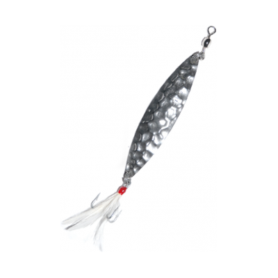 Ilba Blitz Martellato N.1 cucchiaino da pesca con piuma Silver_Blitz Ilba Blitz Martellato N.1 cucchiaino da pesca con piuma Silver_Blitz
