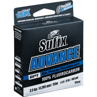 Sufix Advance G2 Fluorocarbon 91 M Trasparente - Linea da Pesca Sufix Advance G2 Fluorocarbon 91 M Trasparente - Linea da Pesca