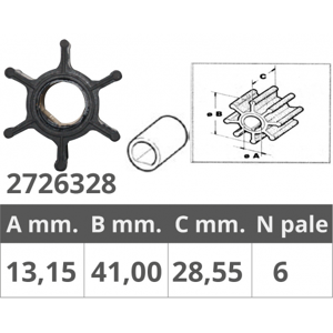 Girante honda 4t 5-7,5-8-10 hp 6 pale