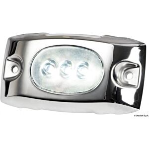 Osculati Luce subacquea LED per carena / specchio di poppa Luce subacquea LED blu con cover inox 12/24V