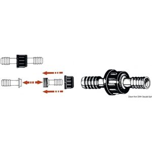 Osculati Succhiarole ed accessori per tubazioni di scarico Raccordi diritto nylon mm 14