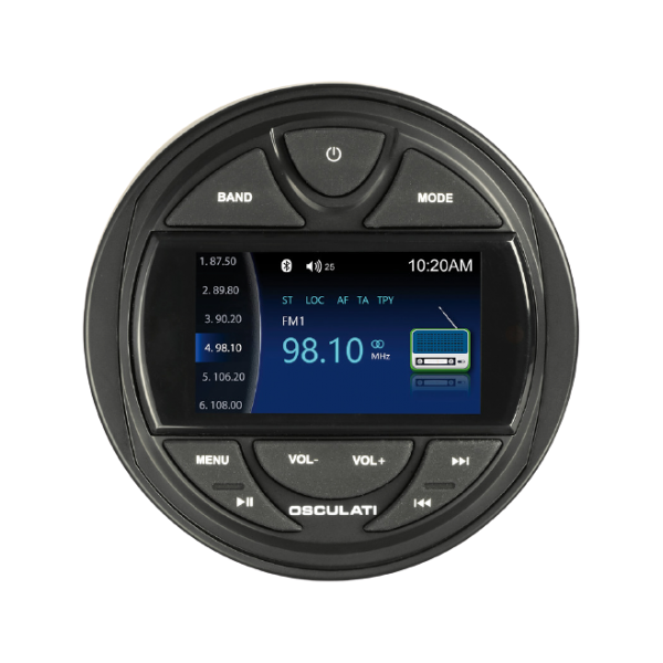 osculati radio da cruscotto m3-tft con telecomando e antenna dab