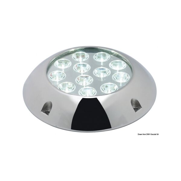 osculati luce subacquea per carena / specchio di poppa / plancetta con viti faro subacqueo 12 led blu