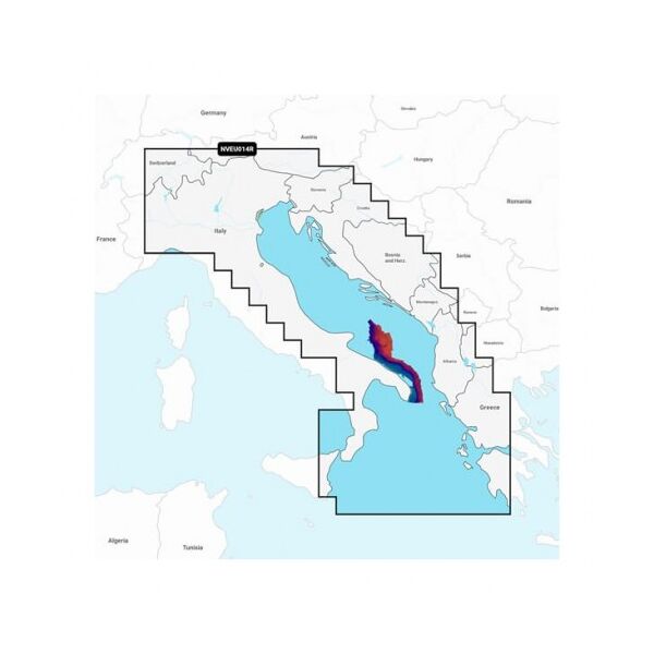 navionics cartografia garmin vision+ con supporto sd/micro sd italia mare adriatico nveu014r