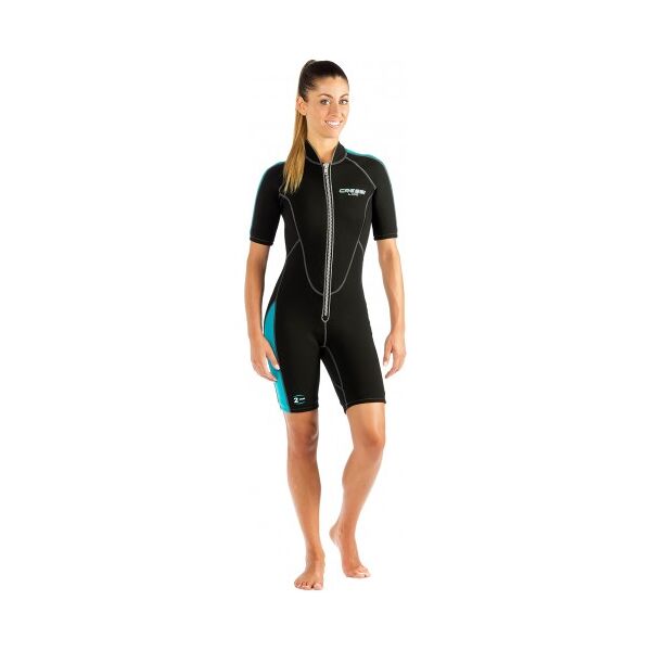 cressi muta da sub lido shorty da donna 2 mm. a maniche corte xs