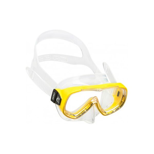 cressi maschera subacquea piumetta kid monovetro giallo