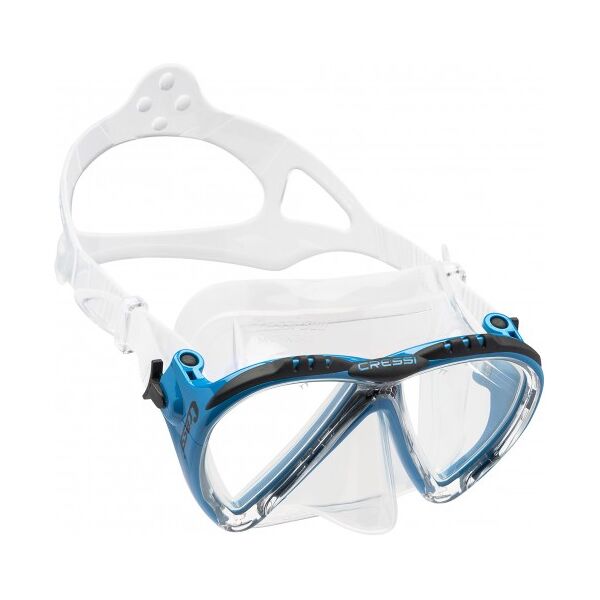 cressi maschera subacquea lince bivetro blu