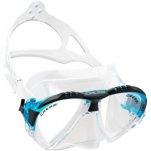 Cressi Maschera subacquea Matrix trasparente bivetro Azzurro