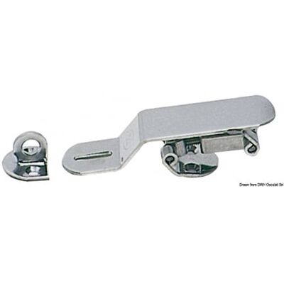 Osculati Chiusura per gavoni con occhiello portalucchetto Chiusura gavoni inox 110mm Osculati Chiusura per gavoni con occhiello portalucchetto Chiusura gavoni inox 110mm