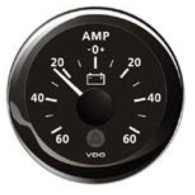 VDO Amperometro Ø 52 mm. 0-60 A Nero VDO Amperometro Ø 52 mm. 0-60 A Nero