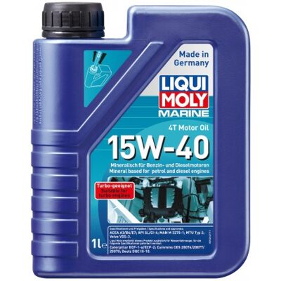 Olio motore Liqui Moly 25015 - Marine 4T 15W-40, 1L Olio motore Liqui Moly 25015 - Marine 4T 15W-40, 1L