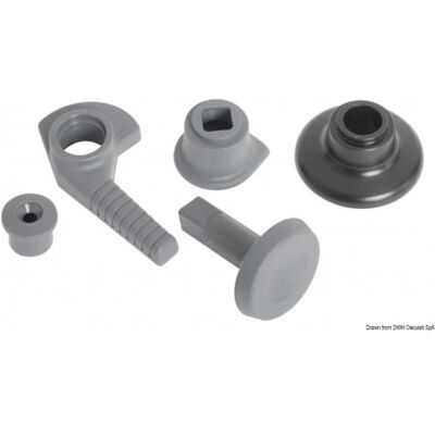 Lewmar Ricambi per boccaporti Ocean Kit leve di chiusura per Low Profile Lewmar Ricambi per boccaporti Ocean Kit leve di chiusura per Low Profile