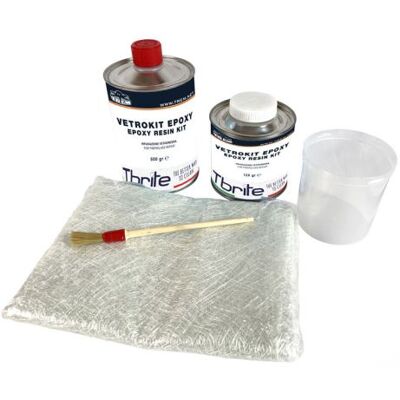 TREM Kit per riparazione Vetroresina con Resina Epossidica 625 gr. Vetrokit Epoxy 625 gr. TREM Kit per riparazione Vetroresina con Resina Epossidica 625 gr. Vetrokit Epoxy 625 gr.
