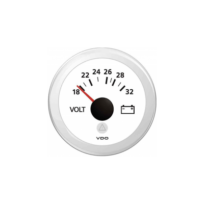 VDO Voltmetro Ø mm.52 Bianco 8-16V VDO Voltmetro Ø mm.52 Bianco 8-16V