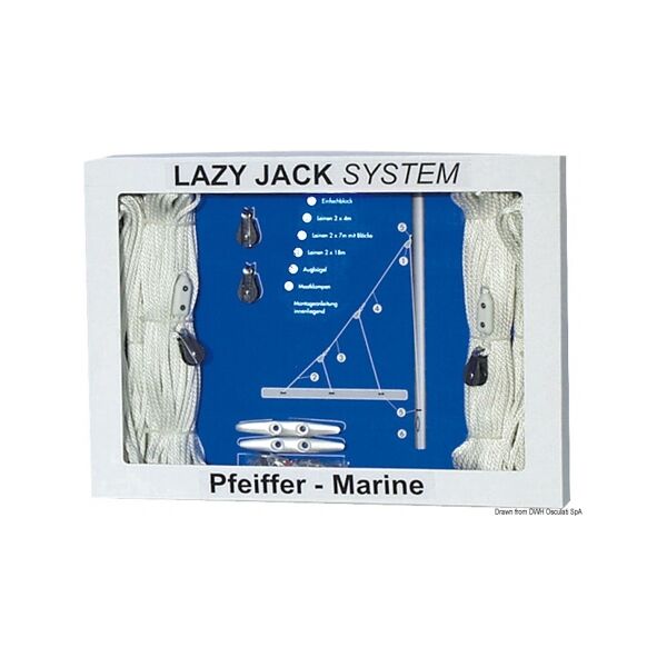 pfeiffer marine kit lazy jack pfeiffer fino a 30 piedi