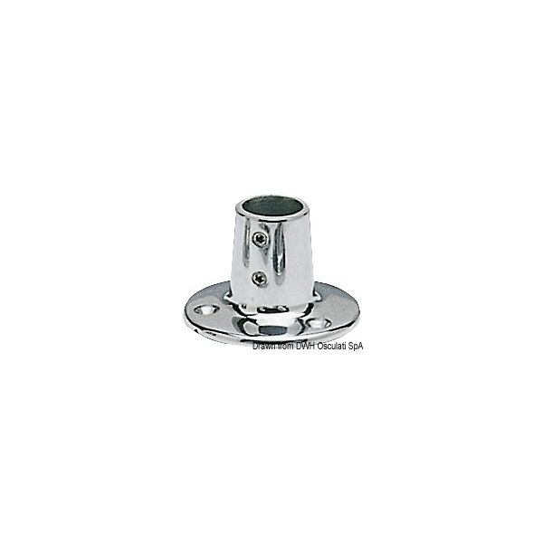 osculati basi e raccordi pulpito in acciaio inox base inox diritta 22 mm