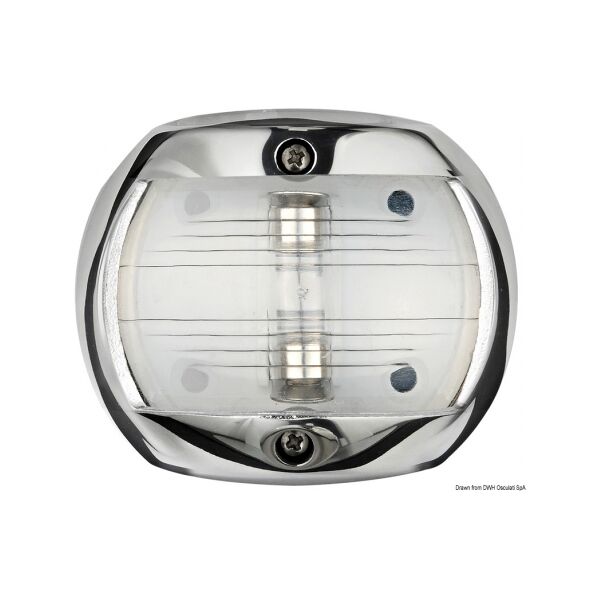 osculati luci di via compact 12 in aisi 316 lucidata a specchio fanale compact 12 inox poppa bianco