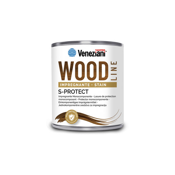 veneziani impregnante legno s-protect wood line 0.75 lt. teak_375