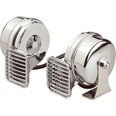 Marco Tromba bitonale elettromagnetica doppia 12 V in ABS cromato 12 V Marco Tromba bitonale elettromagnetica doppia 12 V in ABS cromato 12 V