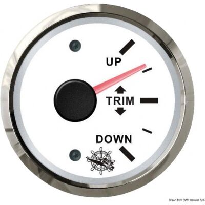 Osculati Indicatore trim destro Ø 57 mm. Bianco Cromato Universale Osculati Indicatore trim destro Ø 57 mm. Bianco Cromato Universale