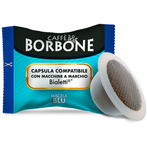 Borbone 100 Capsule Bialetti Compatibili Caffè Blu