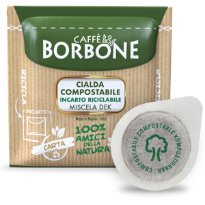 Borbone 600 Cialde Verde Dek ESE in Carta Filtro 44 mm